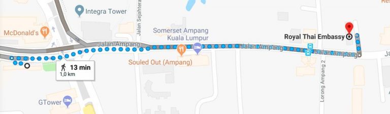 como hacer en visado de tailandia en Kuala Lumpur